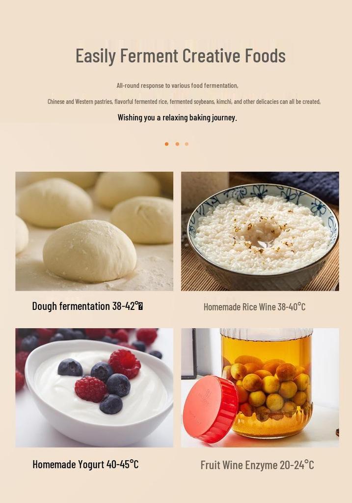 Boîte de Fermentation et de Pousse pour Pain, Yaourt, Vin de Riz, Levée de Pâte et Chauffage - Convient pour la Boulangerie Domestique ou Commerciale