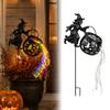 Zahradní sváteční doplňky Halloween Čarodějnický kotel Zahradní světlo, Kovový kolík s LED řetězem Odolné vůči povětrnostním vlivům Venkovní dekorace Světla, Vodotěsné