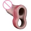 ORALSX Kleine Größe Penisverlängerer 5 Zoll Gliedmanschette Wiederverwendbare Kondom Hohl Dildo Silikon Penisverlängerer für Männer Kleiner Penis