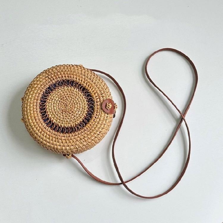 Handwoven Shoulder Bag Crossbody Bags Rattan Bag for Women Girl Vintage Handbag