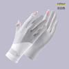 Sunscreen gloves summer women's outdoor UV protection and non-slip two-finger thin driving touch screen cool silk gloves