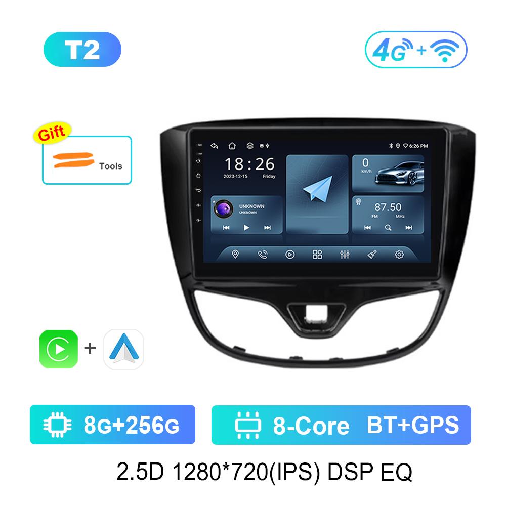 Video Multimedia Player 9 inch for Opel Karl 2017 - 2020 Android Car GPS Navi WiFi BT 4G WiFi Touch Screen Head Unit Cooling Fan