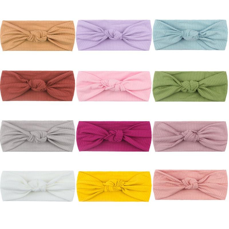 Knotted Elastic Children's Headband Cute Solid Color Pit Strip Baby Headband Four Seasons Thin Baby Headband