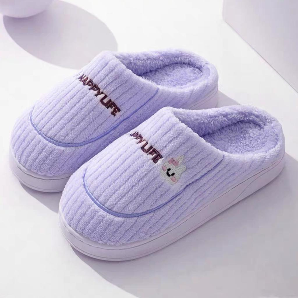 Cotton Slippers New Bag Head Plush Warm Soft Bottom Indoor Non-slip and Non-smelly Foot Cotton Mop