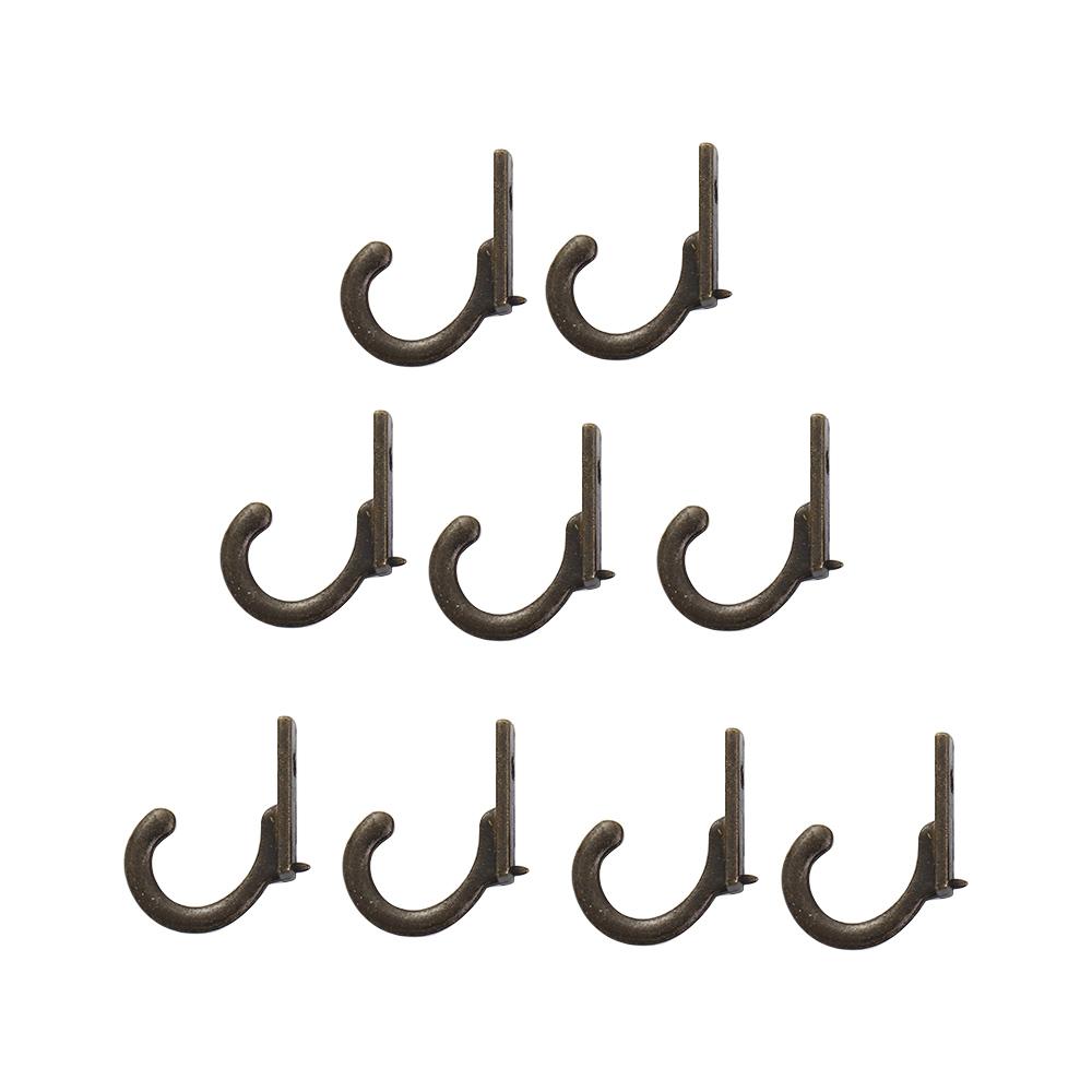 

10 шт. шурупов, антикварный винтажный бронзовый настенный крючок для кухонных принадлежностей, вешалка для ключей бронзовый