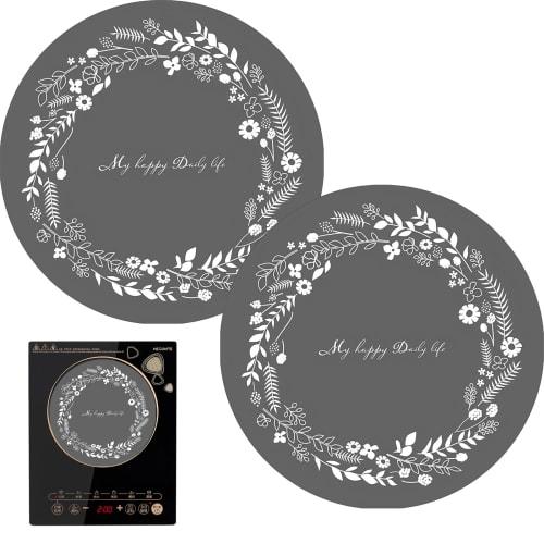 Doyime IH Cooking Mat (Set of 2) - Protective Mat for Induction Cooktops, Insulating Pad, Washable, Prevents Burning, Stain-Resistant Plate for IH Coo