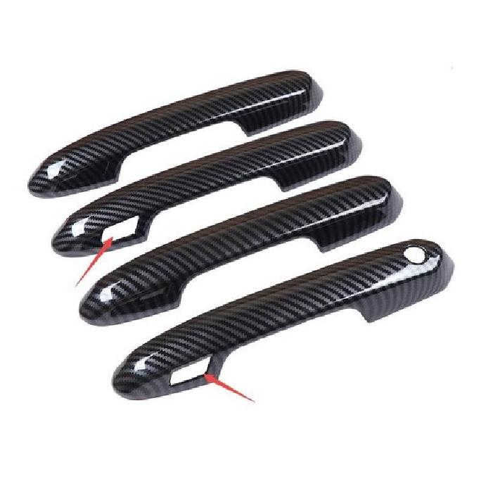 For Toyota RAV4 - Carbon Fiber ABS Car Door Handle Cover Trim w/Keyless