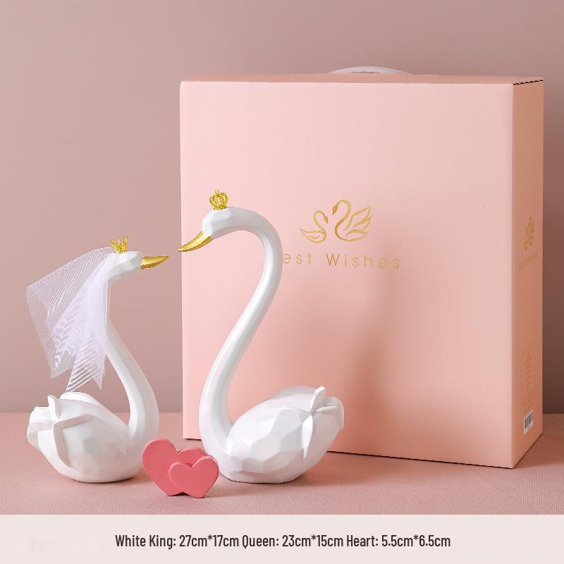 Schwan-Figurenpaar Hochzeitsgeschenke, Raumdeko & Geschenke für Frischvermählte oder beste Freundin Braut