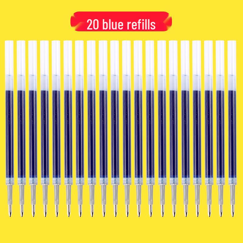 100-Pack of 0.5mm Black Gel Pen Refills - Water-Based, Bullet Tip, Push-Button, Red Pen Compatible