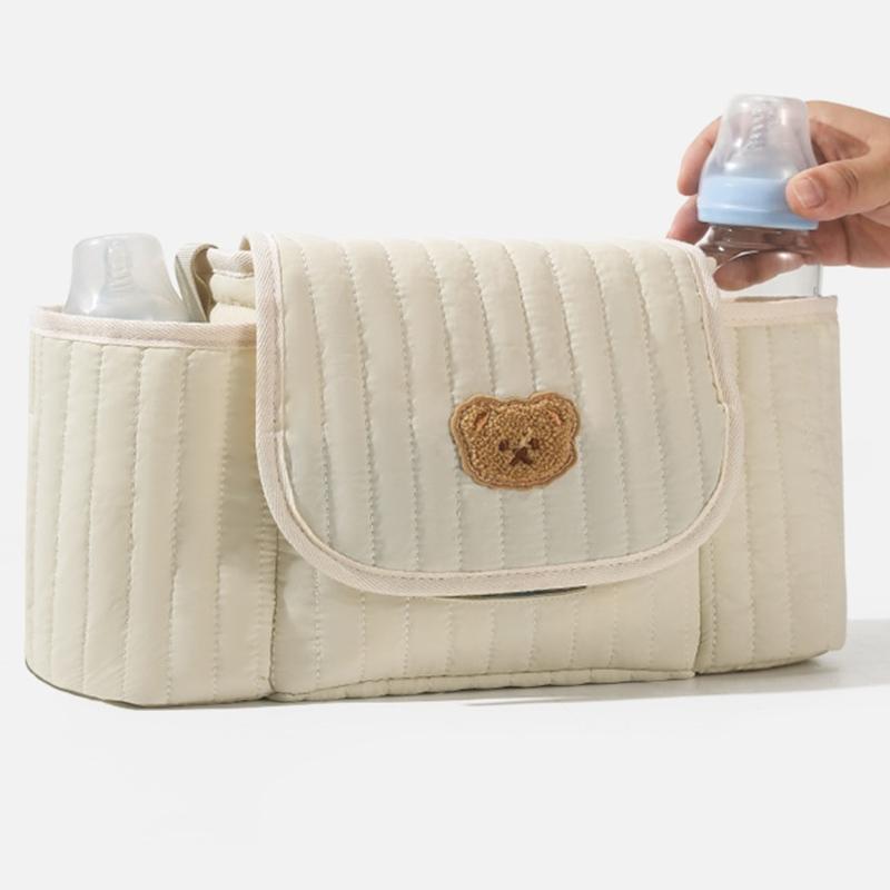 Multifunctional Organizer Bag Baby Strollers Hanging Bag Multiple Compartment Pushchair Storage Bag for Toy Water Bottle