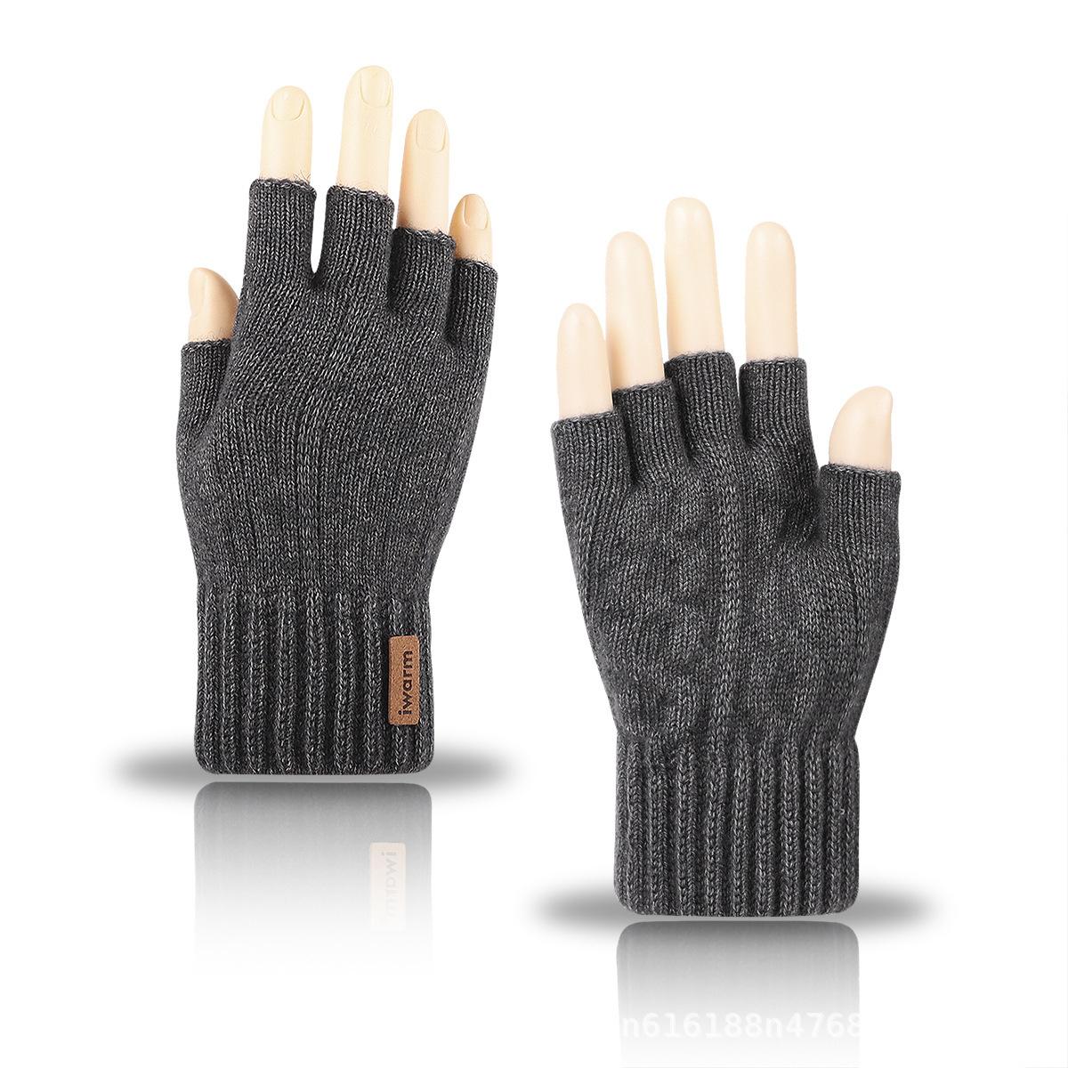 Gants chauds tricotés en laine d'alpaga pour hommes et femmes Gants résistants au froid pour écran tactile pour l'automne et l'hiver average size