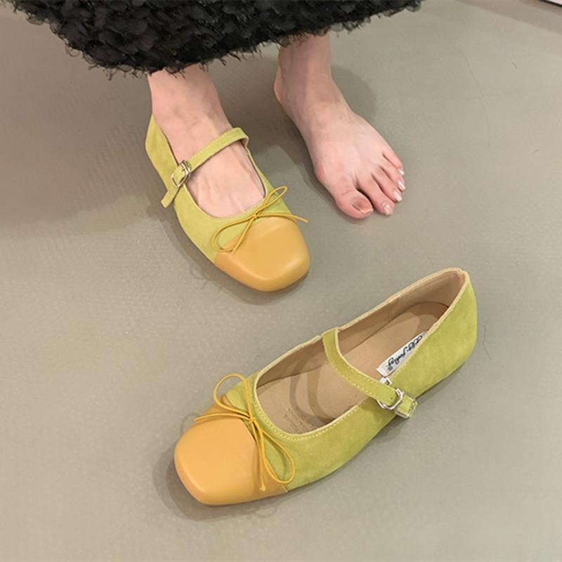 

Мода Bailamos Новый Бренд Женские Балетки Мягкая Кожа Элегантные Туфли Лодочки Круглый Носок Мелкие Слипоны Женские Повседневные Балетки Mujer 40 жёлтый