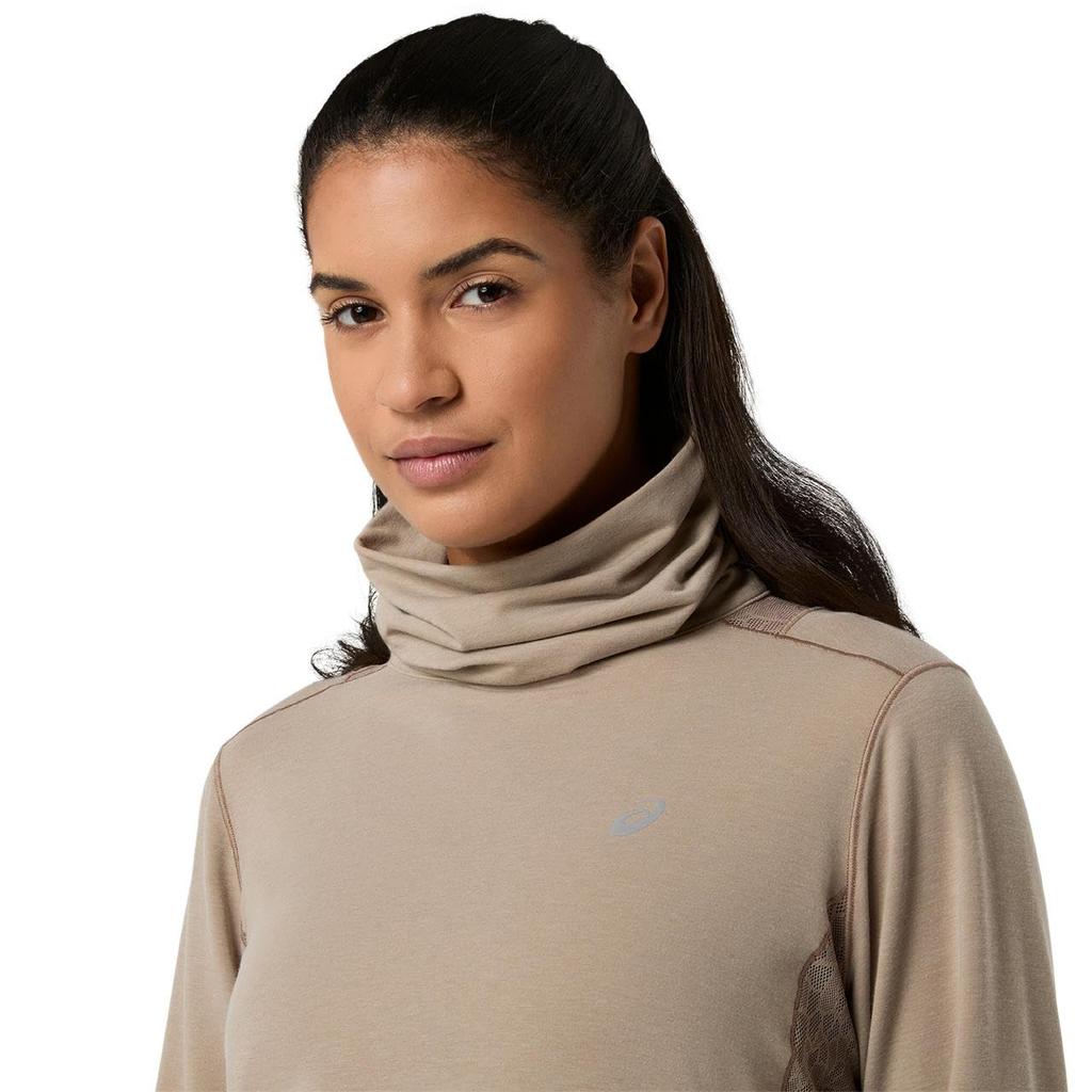 Running Wear NAGINO RUN WINTER LS TOP 2012D493 200 S [ASICS] Women's (GREIGE)