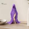 Soft Furnishing Accessory Purple Robe Girl Ornament, Gothic Halloween Style Sculpture, Durable Decor Figurine PLA Unique Collectible Figurine,