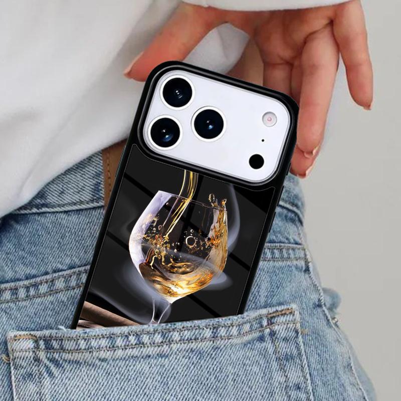 Cigar Whiskey Ice Drink Phone Case for iPhone 16e 15 14 13 12 17 Pro Max Plus Air 17pro Cover Coque