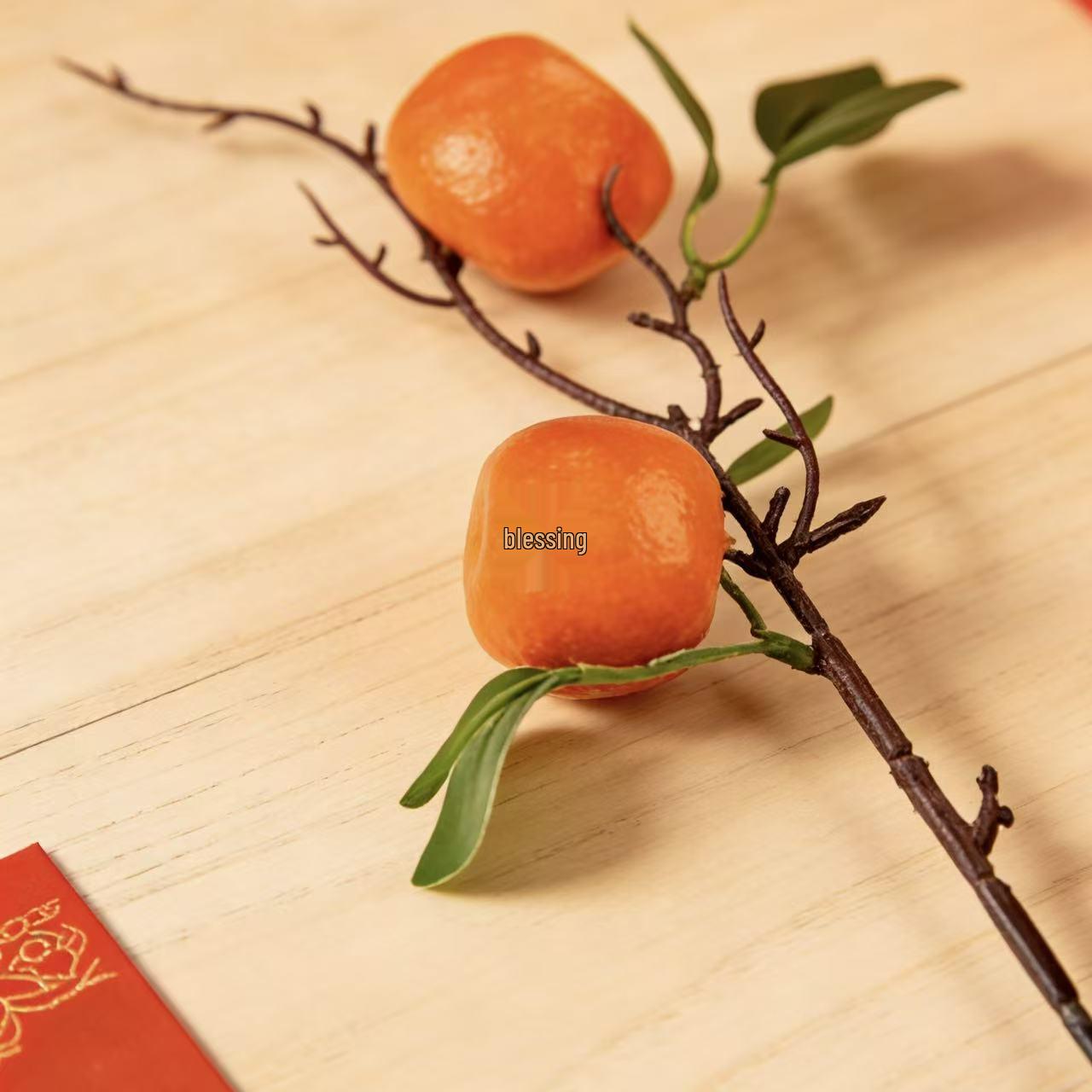 

Persimmon & Pomegranate Realistic Artificial Flower Bouquet for Elegant Decor & Wedding Arrangements.