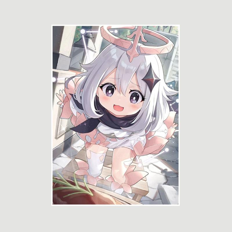 Genshin Impact Series Posters White Paper Anime Girl Poster Mural Home Decor Study Bedroom Bar Cafe Decoration Painting Wall Art Prints