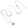 Schmuckset aus Sterlingsilber mit Anhänger-Halskette und Creolen mit Zirkonia für Damen Elegantes Schmuckset