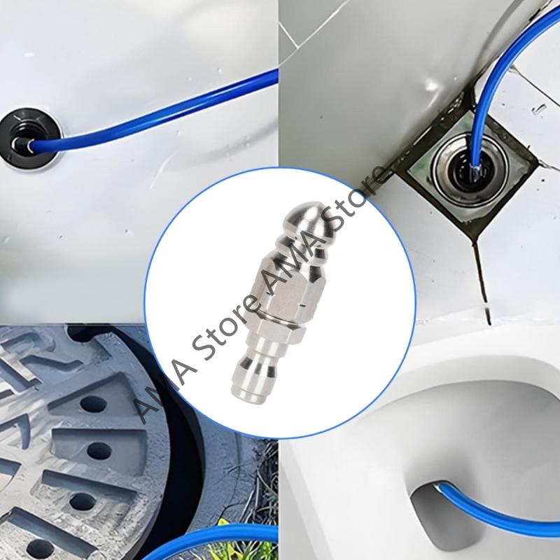 X7JF Metal Pipe Cleaning Nozzle 1/4 Inch with Multi Jet Designing for Debris Removal