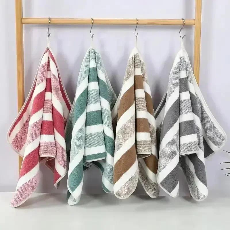 1 Set Asciugamani a Strisce Spessate Asciugamano per le Mani Morbido Asciugamano da Bagno Asciugamani ad Asciugatura Rapida Assorbenti per il Bagno Asciugamano Morbido