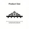Heavy Duty 5 Hook Cast Iron Key Holder Wall Mounted Entryway Organizer Black White Powder Coated Modern Space Saving Decor