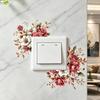 Removable Flower Switch Sticker Waterproof Peel And Stick Light Switch Decal for Living Room Bedroom Bathroom Kitchen Decor