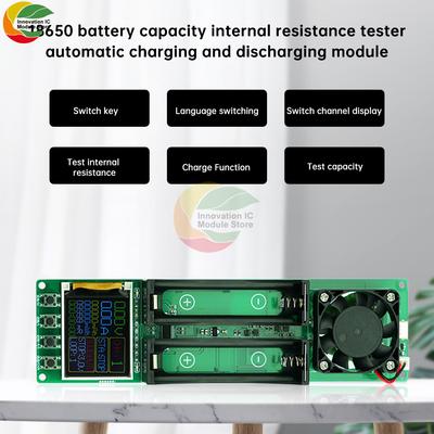 Digital Display Battery Capacity Internal Resistance Tester Lithium Battery Power Detector Module 18650 Battery Test