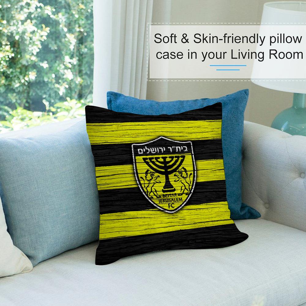 B-Beitar J-JerusalemS Pillow Case Short Plush Pillow Covers Sofa Decorative Gift Home Double-sided Printing Cushion Cover