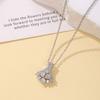 Micro Inlaid Fan Shaped Zircon Pendant Necklace Women Light Luxury High-end Korean Simple Versatile Collarbone Chain Jewelry Gift