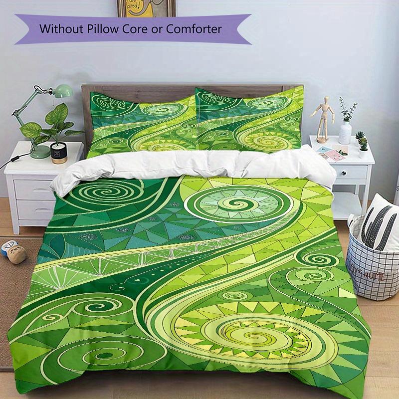3pcs Spiral Patterns Soft and Comfortable Breathability, Bedding Set, Machine Washable, Suitable for All Seasons170