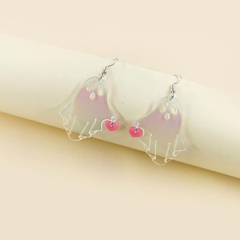 Novelty Acrylic Specter Earrings Holiday Party Favor Decoration Supply Colorful Specter Charm Stud Earring Jewelry Gift