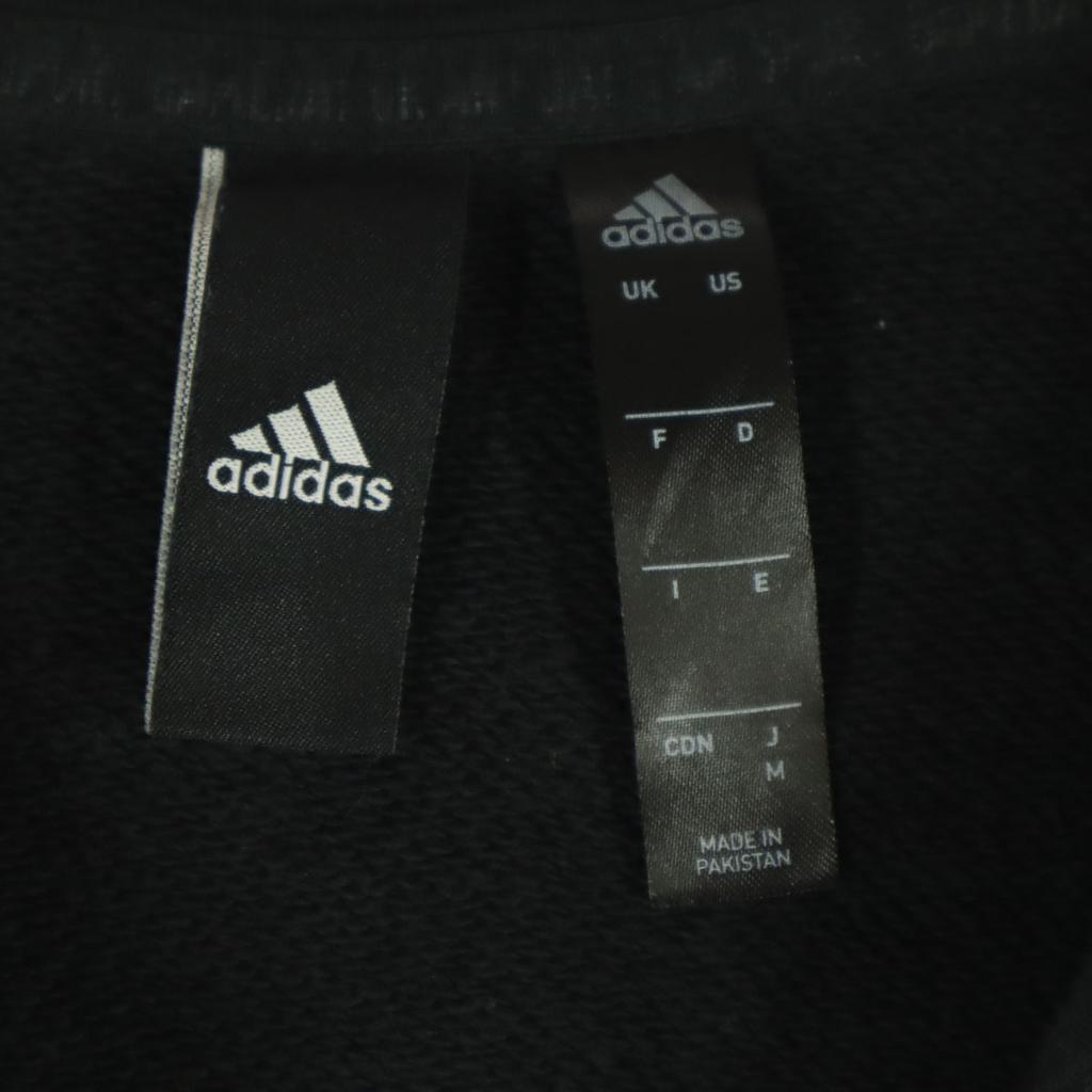 adidas One point logo Long sleeve Zip hoodie M black Women Used