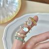 Temperament Rabbit Design Cuff Ring Sweet Daily Jewelry Simple Opening Ring  Women