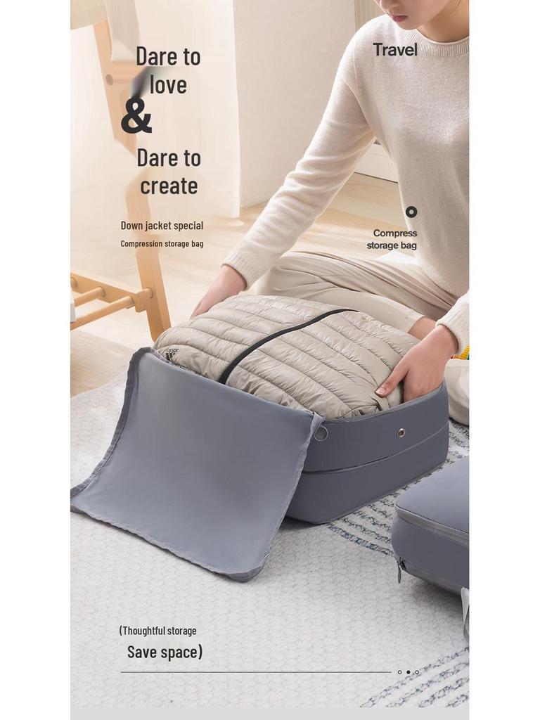 Influencer Style Daunenjacke Kompressionsbeutel - Reisekleiderorganizer, Große Kapazität
