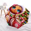 1pc Gingerbread Man Christmas Ornament with Candy Cane Mug, Automatic Opening Folding Umbrella, Portable 3-Fold Design, 8-Bone Iron Frame Outdoor Umbr