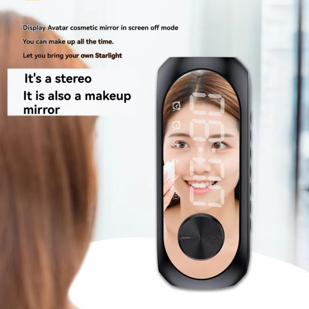 FM Radio Alarm Clock Radio 360° Surround Sound Loud Volume Mini Clock Multifunctional With LED Light Wireless Mini Woofers