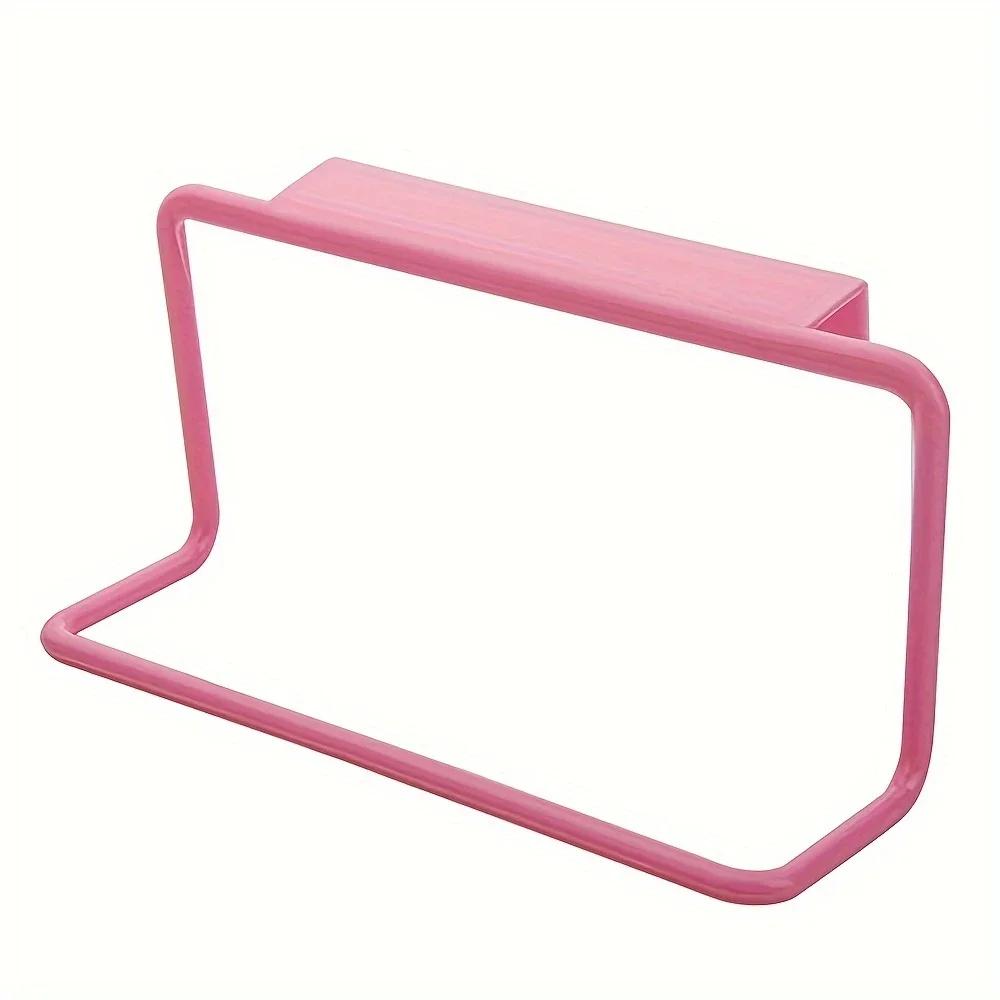 1Pcs Plastic Hanging Holder Towel Rack Cupboard Cabinet Door Back Multifunction Home Storage Organizer Kitchen Accessories