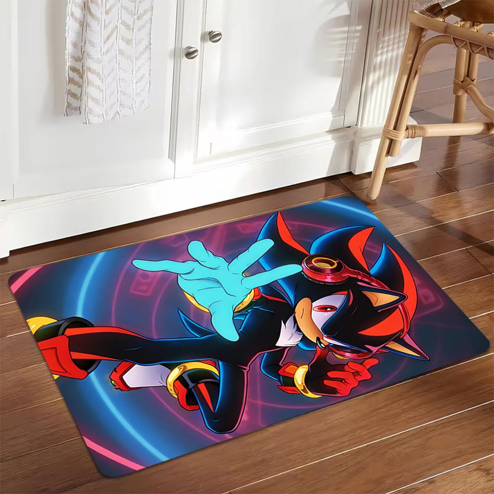 Sonic The Hedgehog Comic Book Decoration,Carpet,Living Room,Bedroom, Non-slip,Square rug