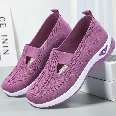 Scarpe da donna, traspiranti e confortevoli in primavera ed estate, scarpe singole per mamme, suole morbide, scarpe casual in rete blu