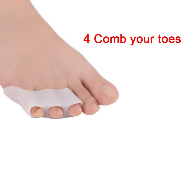 1 Paar Zehenspreizer Daumenballenschutz Silikon-Gel Fußzehenspreizer