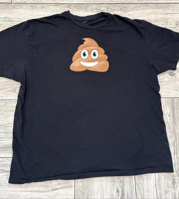 Poop Emoji Short Sleeve T-Shirt - Size 2XL
