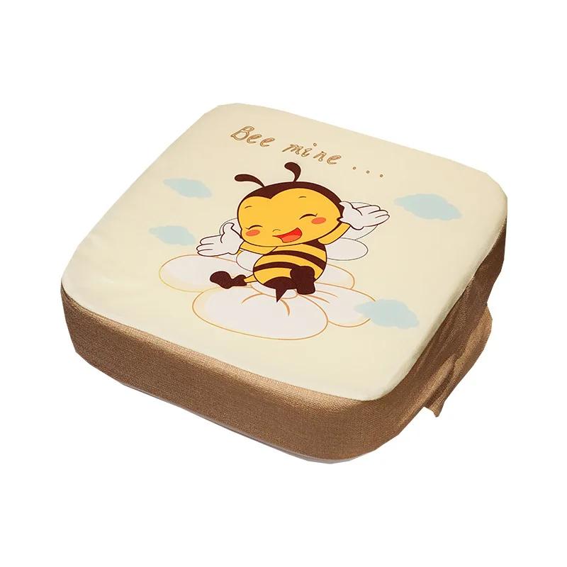 Children s Plush Raised Cushion Kids Cartoon Bee Thickened Soft Skin Breathable Sponge Pad Infant Study Seat Booster Mat 5070₽