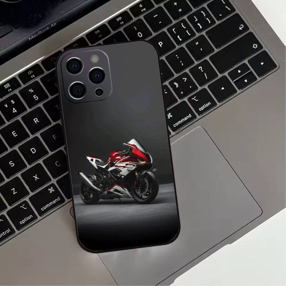 Super Speeding Motorcycle Phone Case  For iPhone17,16,15,14,13,12,11 Plus,Pro Max Soft Black Cover