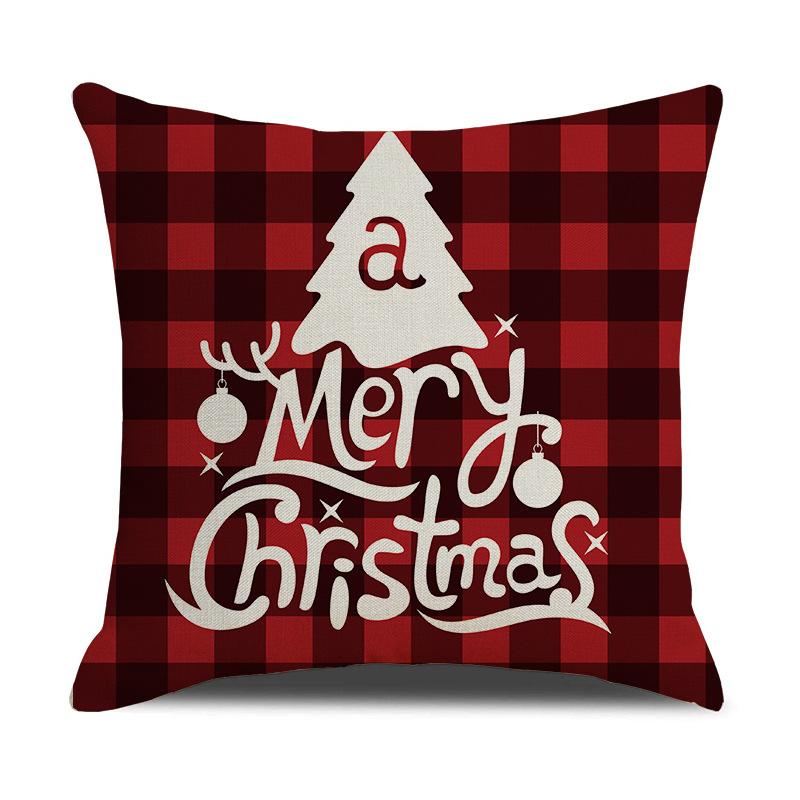 Christmas Santa Claus Pillowcase Happy New Year 2025 Xmas Gifts For Home Decor 45x45cm Cushion Cover Merry Christmas Ornament 779₽