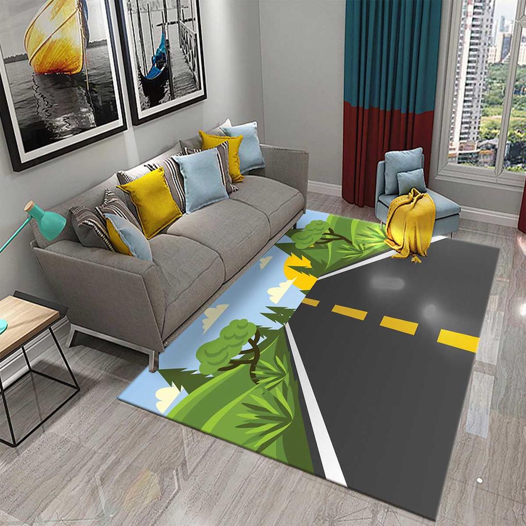 Děti Road Traffic Carpet Cartoon Auto Toys Koberec pro chlapce Dívky City Life Vzdělávací koberečky Vícebarevné Dětská Ložnice Hrací podložka do školky