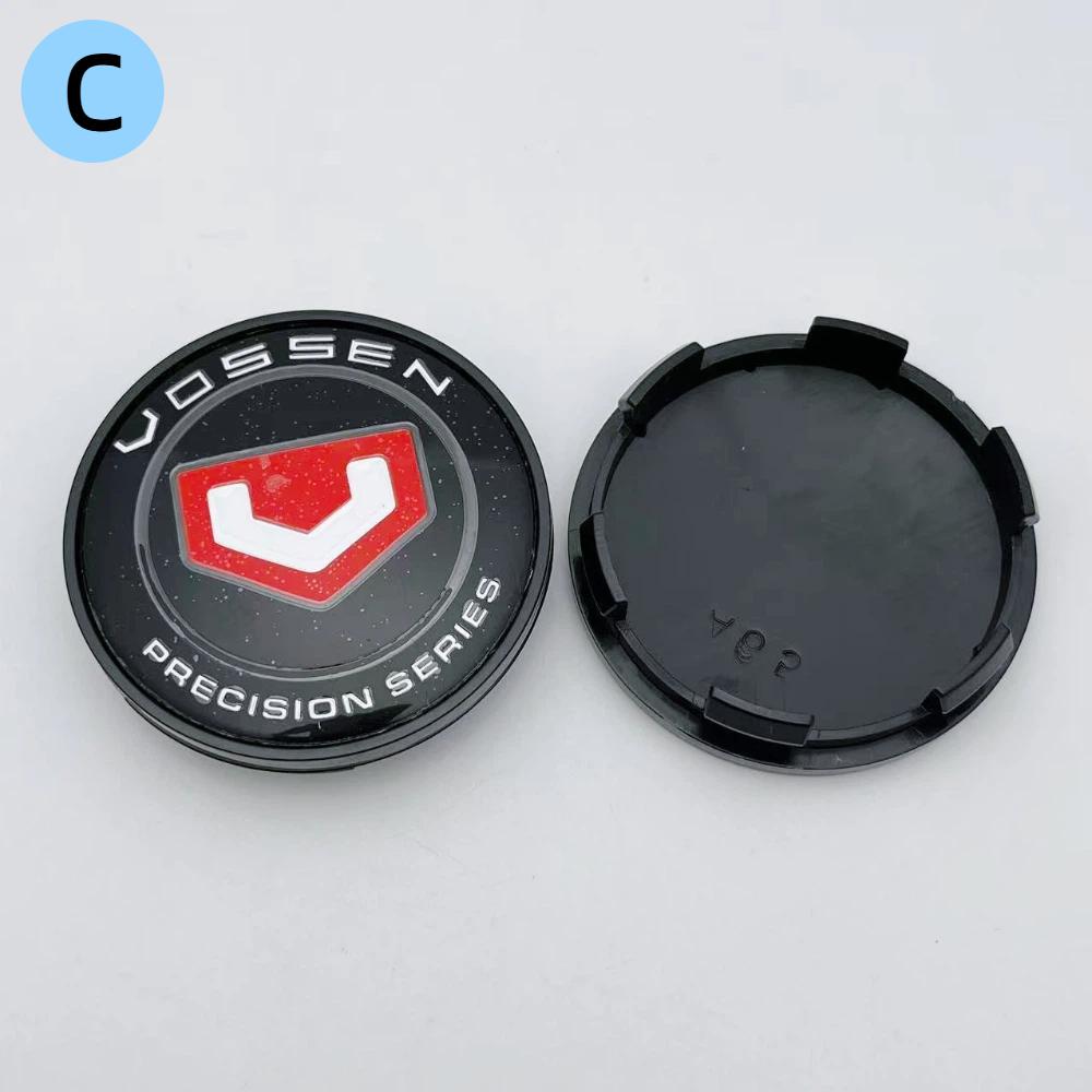 4pcs 65mm Vossen Logo Emblem Car Wheel Center Caps Auto Rim Center Cover Replace Car Accessories