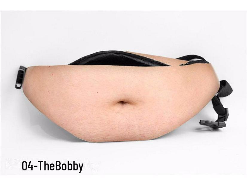 Artificial Leather Beer Belly Waist Bag - Anti-Harassment Coin Purse