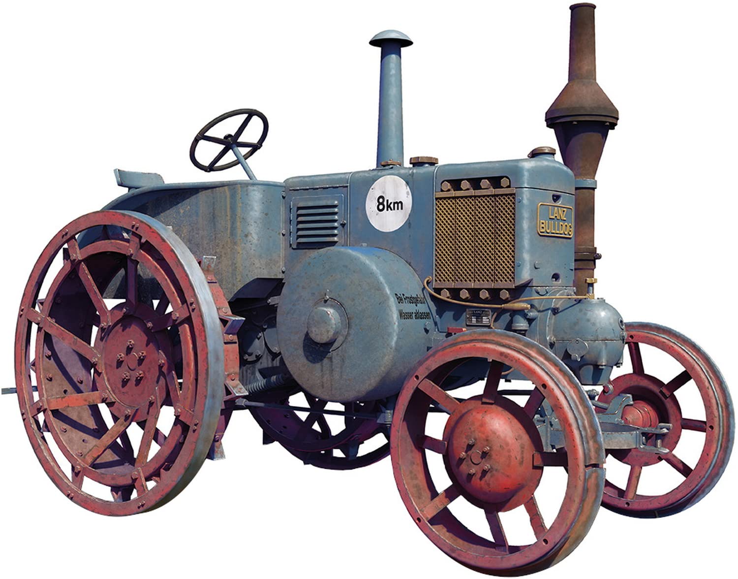 

Miniart Scale Немецкий D8500 Сельскохозяйственный Пластиковый MA24001 1/24 Трактор, 1983, Модель,