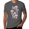 Coffee Love on Blue T-Shirt vintage blanks heavy weight t shirts for men