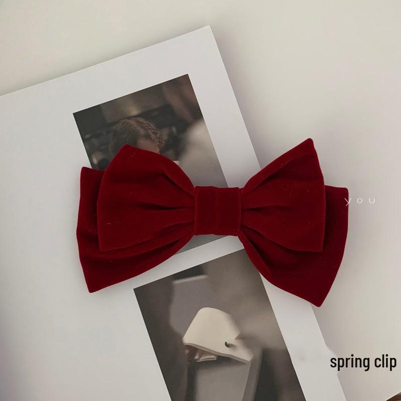 Velvet Big Bow Hair Tie: New Chinese Style Women's Hair Accessory